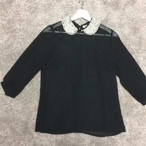 Black embellished blouse